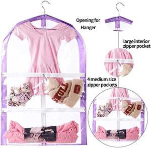 Vente en gros Sacs à vêtements pour enfants Sacs à vêtements transparents anti-poussière avec poches - Product Image 5