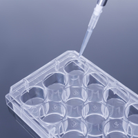 Consommables de laboratoire : plaque de culture cellulaire jetable, stérile, à fond plat, 12 puits, plaque multi-puits