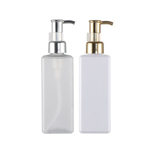 Minnie Square 250ml Transparent <b>Plastic</b> Bottle Pump Dispenser For Shampoo Body Wash Lotion Cosmetic <b>Packaging</b> - Product Image 5