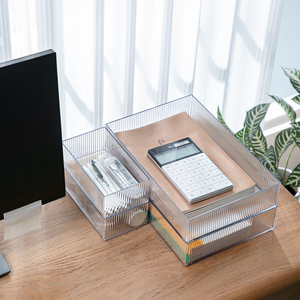 Giá rẻ văn phòng khác bàn Pet rõ ràng lưu trữ container <span class=keywords><strong>Organizer</strong></span> - Product Image 1