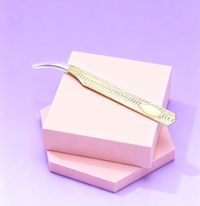 Pince à cils professionnelle Pinky Leem UV LED en acier inoxydable, métal, plastique, écologique, antistatique, logo personnalisé - Product Image 1