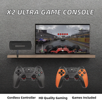 Console de jeu TV Lanxinda X2 Ultra - Double joueur sans fil, 1080p HD, 64 Go de mémoire, extension TF jusqu'à 128 Go, plus de 30 000 jeux intégrés