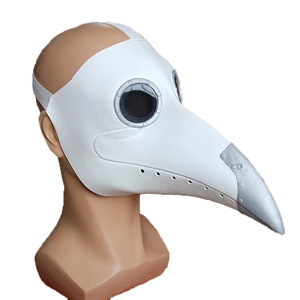 Masque de bec d'oiseau noir en latex, accessoires de costume de docteur de la peste, taille unique, pour maquillage et déguisements - Product Image 5