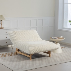 Fauteuil <span class=keywords><strong>chaise</strong></span> <span class=keywords><strong>longue</strong></span> simple en velours côtelé sans accoudoirs, canapé paresseux rembourré en tissu pour salon et mobilier d'hôtel - Product Image 6