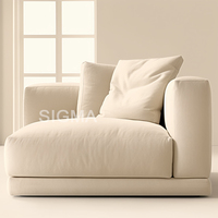 Canapé sectionnel en tissu capitonné de style nordique de luxe pour salon, décoration moderne pour la maison avec un design modulaire confortable en beige