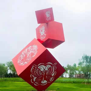 <span class=keywords><strong>Sculpture</strong></span> créative moderne et durable en acier inoxydable Installation d'art de paysage extérieur avec 1 an de garantie - Product Image 6