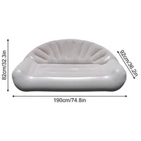1PC Canapé Gonflable d'Extérieur, Chaise Longue Portable, Lit Paresseux Floqué en Plastique Fabriqué en Chine pour Jardin, Patio, Plage, Camping