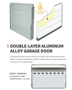 Portes de <span class=keywords><strong>garage</strong></span> automatiques en aluminium à panneaux sandwich modernes, aspect <span class=keywords><strong>bois</strong></span>, personnalisées par l'usine Rogenilan pour les maisons - Product Image 4