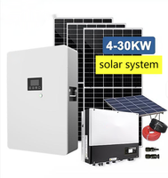 Sistem Penyimpanan Tenaga Surya Rumah Tangga 4-30kW, Paket Baterai Lithium Ion, Panel PV Silikon Monokristalin Dengan MPPT untuk Penggunaan Rumah Tangga Off Grid