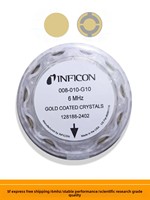 Monitor Kristal Kuarsa Elektroda Emas 6MHz Wafer 008-010-G10 Sensor Pengganti untuk Mesin Pelapis Sputtering Vakum 0.2kg