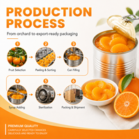 Mandarines entières en conserve 850g en sirop léger Prix usine OEM Taille personnalisée Vente en gros Exportateur Fournisseur