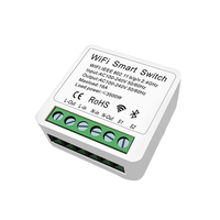 Module intelligent WiFi compact 16A Smart Life avec disjoncteur et variateur bidirectionnel et télécommande double