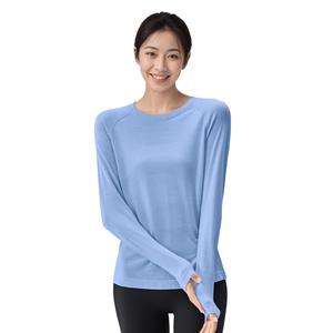 <span class=keywords><strong>T</strong></span>-<span class=keywords><strong>Shirt</strong></span> Personalizzata da Donna in Lana Merino a Maniche Lunghe Traspirante Casual con Collo Tondo per Escursionismo e <span class=keywords><strong>Trekking</strong></span> - Product Image 3