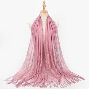 Ljtkl296 — foulard pour femmes, Turban décontracté, voile, 15 couleurs, en mousseline, Hijab musulman, enveloppes ethniques, printemps et été - Product Image 1