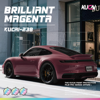 Film de protection de voiture PET Brilliant Magenta, vente en gros, rouleau sans bulles, super extensible, film vinyle pour enveloppement de voiture