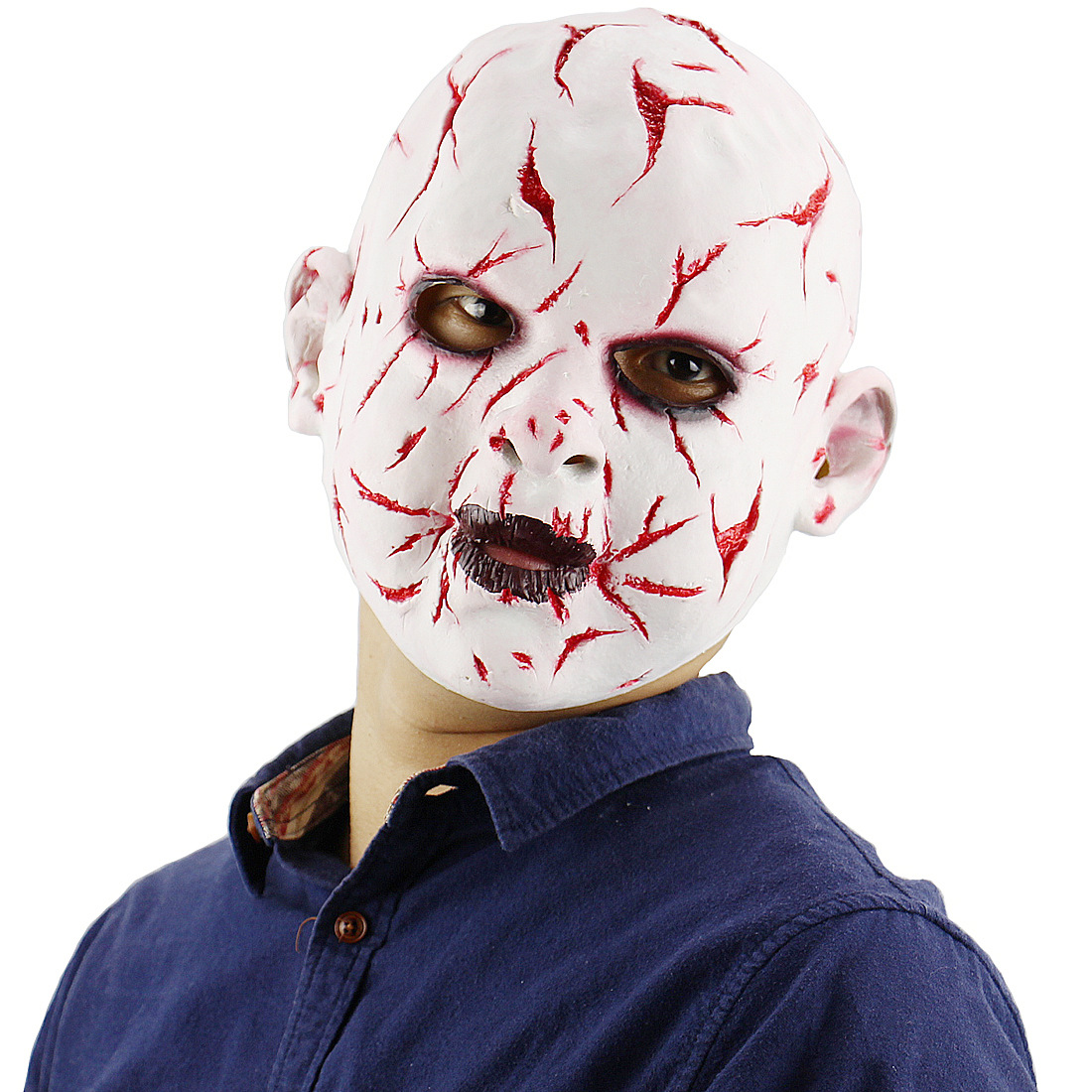 Masque de poupée fantôme visage sanglant - taille unique