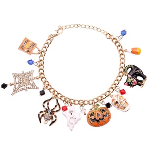Halloween Chauve-Souris Crâne Accessoires Drôle Charme Réglable Bracelet Punk Cadeau pour Filles - Product Image 1