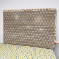 Panneau décoratif intérieur en résine tressée PETG bambou rotin sur mesure pour cloison de villa, restaurant, hall d'entrée