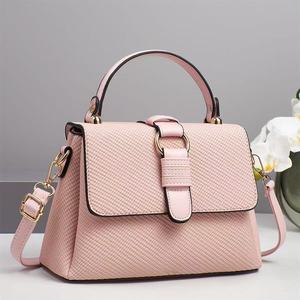 Three-Piece Plaid Stripe PU Leather <b>Square</b> Shape Zipper Closure Unisex Trendy Daily Use Shoulder Messenger Bag - Product Image 5