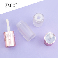 2-in-1 Klare Mattierte Lipgloss-Flasche mit Schwamm und Pinsel Roségold Schraubverschluss Concealer-Flasche Flüssiges Rouge Foundation-Behälter