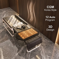 Table de massage électrique pliable avec rouleaux de jade, chauffage infrarouge thermique, tourmaline, soulagement de la colonne vertébrale, table chiropratique, thérapie