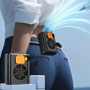 Waist Hanging Fan Portable <b>Air</b> <b>Conditioner</b> Waist Clip USB Charging Outdoor Leafless <b>Neck</b> Hanging Fan Desktop Handheld Fan - Product Image 3