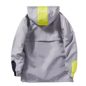 Veste coupe-vent vintage pour homme, personnalisée, streetwear, légère, en spandex et polyester, avec fermeture éclair et poche avant - Product Image 5
