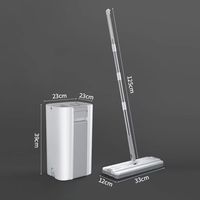 Serpillère auto-nettoyante peu encombrante, serpillère plate à essorage rapide avec seau pour petits espaces et usage domestique