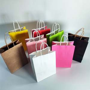 Bolsas de Papel de Colores con Asas al por Mayor, 15*8*21cm, 500 Piezas, Bolsas de Regalo al por Mayor, Bolsas de Papel Kraft Marrón para Venta al por Menor, Fiestas, Compras, Recuerdos - Product Image 5