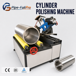 Machine de polissage de tubes ronds pour le meulage des parois extérieures de tuyaux droits en acier inoxydable et le tréfilage industriel - Product Image 1