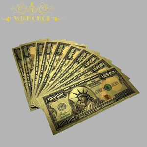 Billete de un millón de dólares estadounidenses con la Estatua de la Libertad, chapado en oro de 24 quilates, para colección - Product Image 2