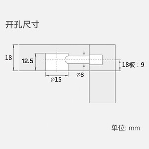 Écrou excentrique à tête cylindrique croisée pour assemblage de meubles en fer et bois, design minimaliste - Product Image 2
