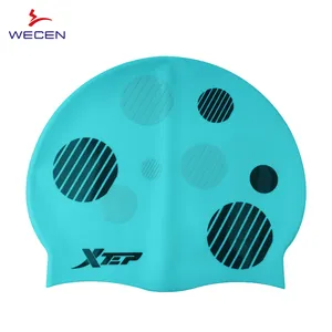 Toptan moda özel Logo renkli yüzmek şapka lateks yüzme kap yetişkin silikon yüzmek çocuklar için kapaklar