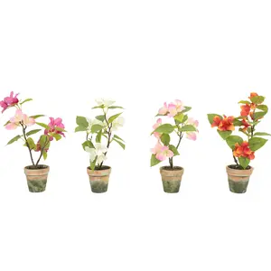 2024 Fábrica Longstar Atacado 15 Polegada Artificial Bonsai Flores Bougainvillea Flores Artificiais Com Várias Opções De Cores