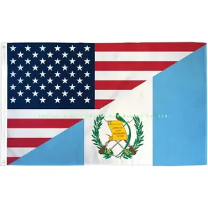 Hochwertige 100D Polyester 3x5 Fuß Flagge Guatemala Amerika Flagge US Indoor Outdoor Banner