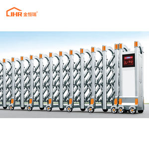 Barrières <span class=keywords><strong>accordéon</strong></span> rétractables JHR Main Gate Designs, en <span class=keywords><strong>métal</strong></span> aluminium, intelligentes, automatiques, pour parking, portail électrique rétractable, pliable - Product Image 3