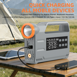 Démarreur portable 6400mAh 12V avec compresseur d'air, écran LED, batterie externe, kit d'outils d'urgence multifonction, booster de batterie - Product Image 5