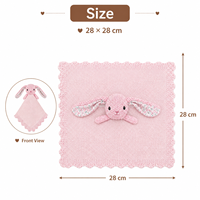 Vente en gros d'usine : Jouets en peluche animaux pour bébés, adorable couverture de confort pour bébé en crochet