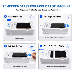 Protection d'écran universelle en verre trempé pour machine d'application automatique, confidentialité HD, couverture intégrale AR, 9H, antistatique, OEM - Product Image 3
