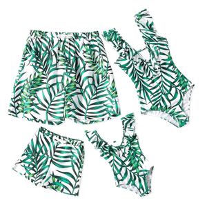 ODM personnalisé, MOQ 50, service OEM, maillots de bain de luxe assortis pour la famille avec imprimé Père Noël, ensemble 4 pièces, maillot de bain femme, bikini, vêtements de plage - Product Image 4