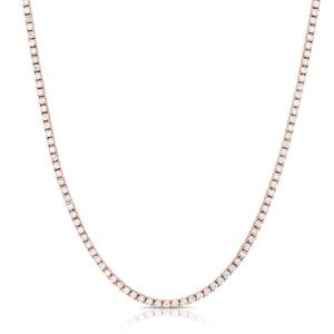 Nuova Collana Tennis Gemnel in Argento Sterling S925 per Donne, Catena Tennis con Cristalli Bianchi da 2mm in Zirconia Cubica - Product Image 6