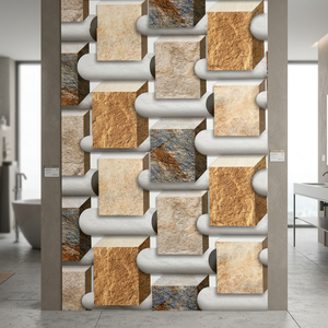 Carreaux muraux en céramique extérieure gaufrée 300x600mm 30x60cm 12x24 coloré anti-dérapant mosaïque élévation porcelaine émaillée approvisionnement d'usine - Product Image 2