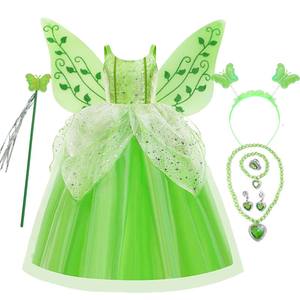 Princesse habiller enfants fête <span class=keywords><strong>fée</strong></span> <span class=keywords><strong>clochette</strong></span> enfants costumes de <span class=keywords><strong>fée</strong></span> avec ailes baguette bandeau CTB-002 - Product Image 1