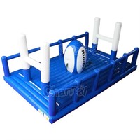 Terrain de rugby gonflable commercial pour 2 joueurs, jeux sportifs gonflables Bungee Run, jeux sportifs interactifs en plein air