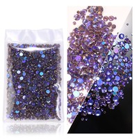 Strass thermocollants en verre à dos plat, qualité professionnelle, sans colle, pour vêtements, costumes de danse, tenues de bal et décoration