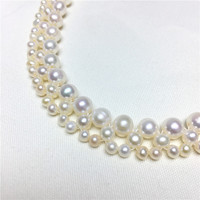 Collier de perles d'eau douce multicouches de qualité AAAA, plaqué or, style Edison, élégant pour mariages et robes Sanqing