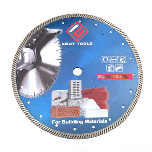 Disque de coupe diamanté de 8 pouces à pressage à chaud, fabriqué en usine, de type maille de poisson continue avec bride - Product Image 1