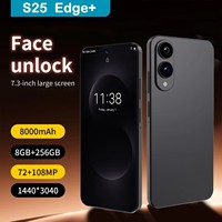 Nouveau Smartphone Android 15 5G Double SIM à Prix Bas, Vente Directe Usine 2025 S25, 16 Go/512 Go, Batterie 8000 mAh, Appareil Photo 108 MP, Octa Core, Écran FHD LTE > 7 pouces