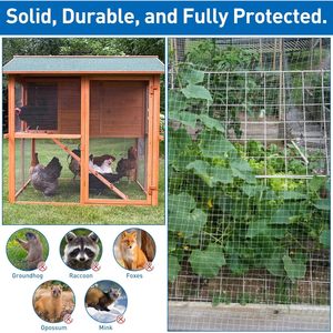 Welded <b>Mesh</b> Hardware Cloth 1/2 In X 15.7 In X 6 Ft Galvanized For Bird <b>Wire</b> Rabbit Gopher Fence - Product Image 4