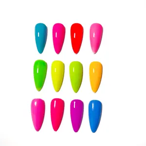 Precio de fábrica Esmalte de gel fluorescente de neón Color Altamente pigmento Soak Off Gel UV Esmalte de uñas de gel con logotipo personalizado